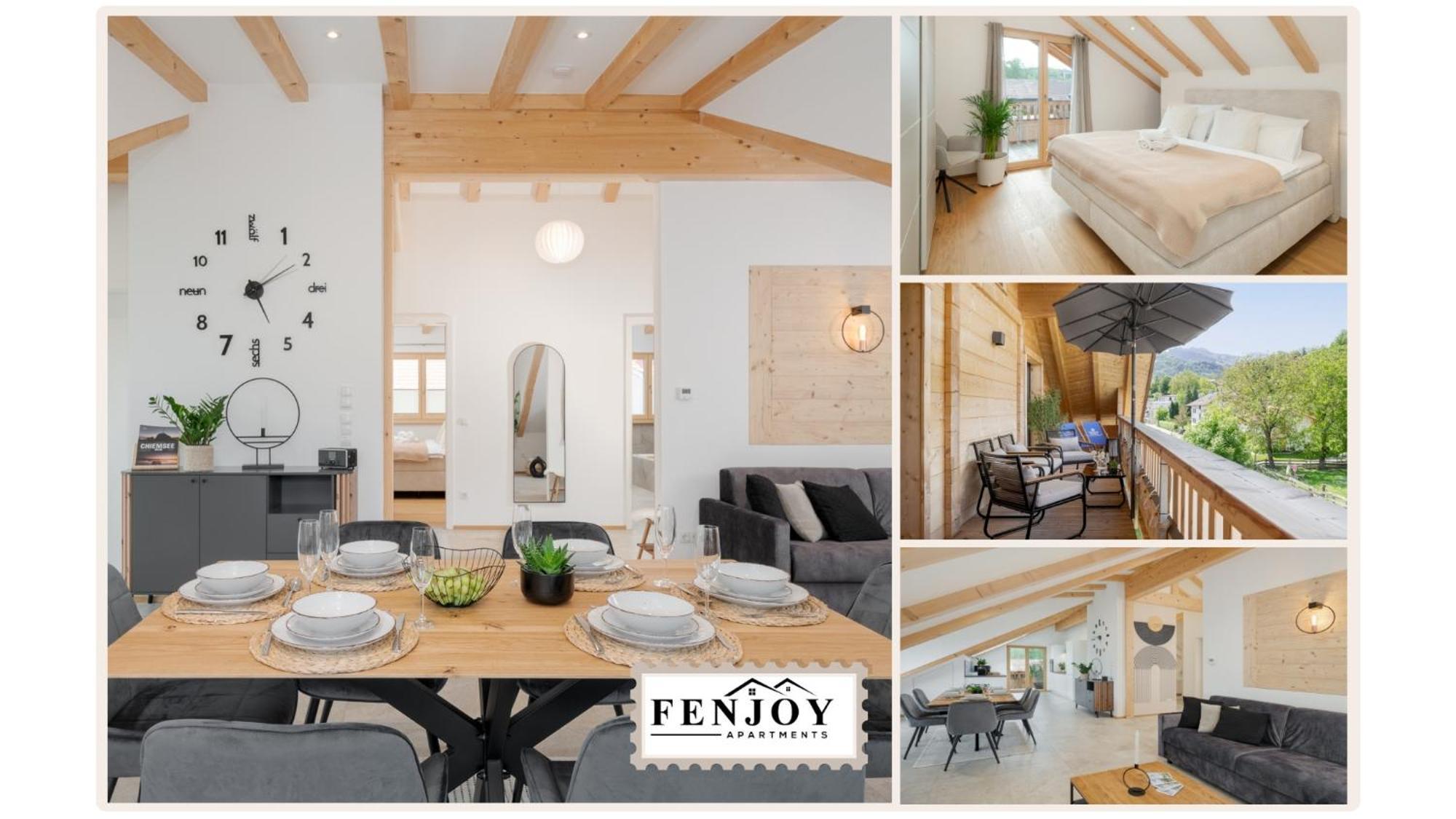 Fenjoy: Ferienapartment Mit Bergblick / Balkon / Bbq Bernau am Chiemsee Kültér fotó